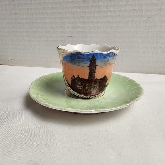 Vintage Souvenir Mini Tea Cup and Saucer Made in Germany - Picture 1 of 15